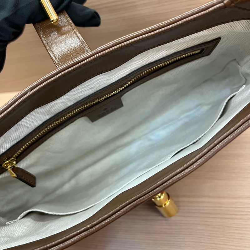 NO:273 Gucci古驰Jackie 1961限量款彩色条纹腋下包 棕色老花配彩色条纹 手提斜挎两用包-10