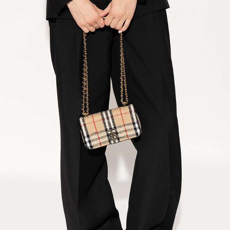 💎Han's house精品服飾💎 Burberry TB Lola 格紋 斜背包 迷你 17x10x3.5CM 現貨 原價57200-1