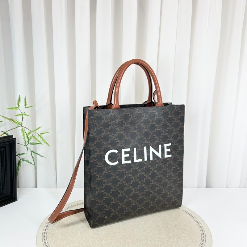 賽琳/Celine  經典Triomphe老花托特包 經典凱旋門印花 搭配棕色皮帶 時尚又耐看 休閒百搭款-2