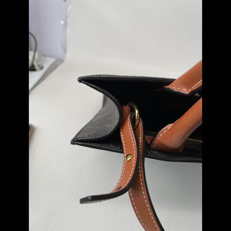 賽琳/Celine  經典Triomphe老花托特包 經典凱旋門印花 搭配棕色皮帶 時尚又耐看 休閒百搭款-16