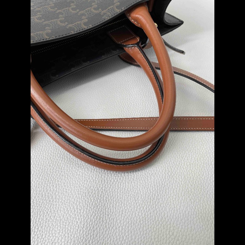 賽琳/Celine  經典Triomphe老花托特包 經典凱旋門印花 搭配棕色皮帶 時尚又耐看 休閒百搭款-18