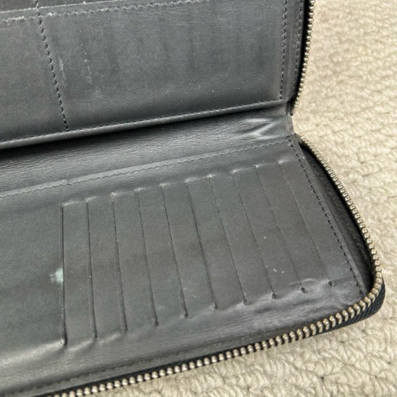 LV路易威登迷彩塗鴉藍色棋盤格拉鏈長款錢包 銀色五金 卡位多 容量實用 日常使用方便-13