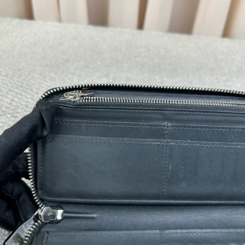 LV路易威登迷彩塗鴉藍色棋盤格拉鏈長款錢包 銀色五金 卡位多 容量實用 日常使用方便-15