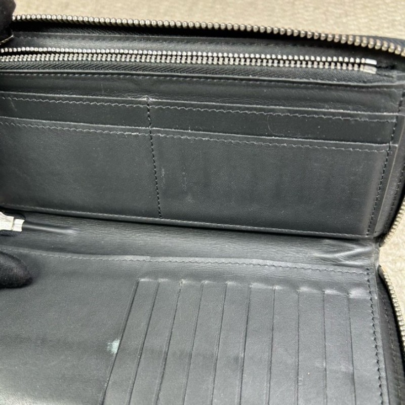 LV路易威登迷彩塗鴉藍色棋盤格拉鏈長款錢包 銀色五金 卡位多 容量實用 日常使用方便-19