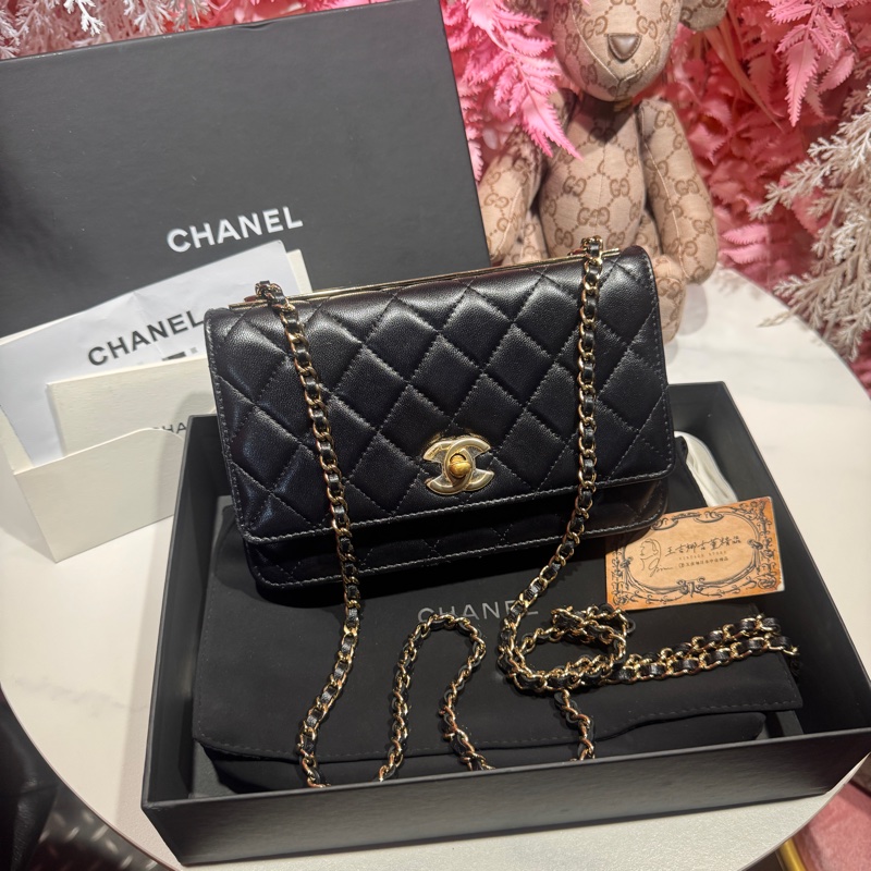 Chanel trendy cc woc斜背包/王吉娜古董精品-0