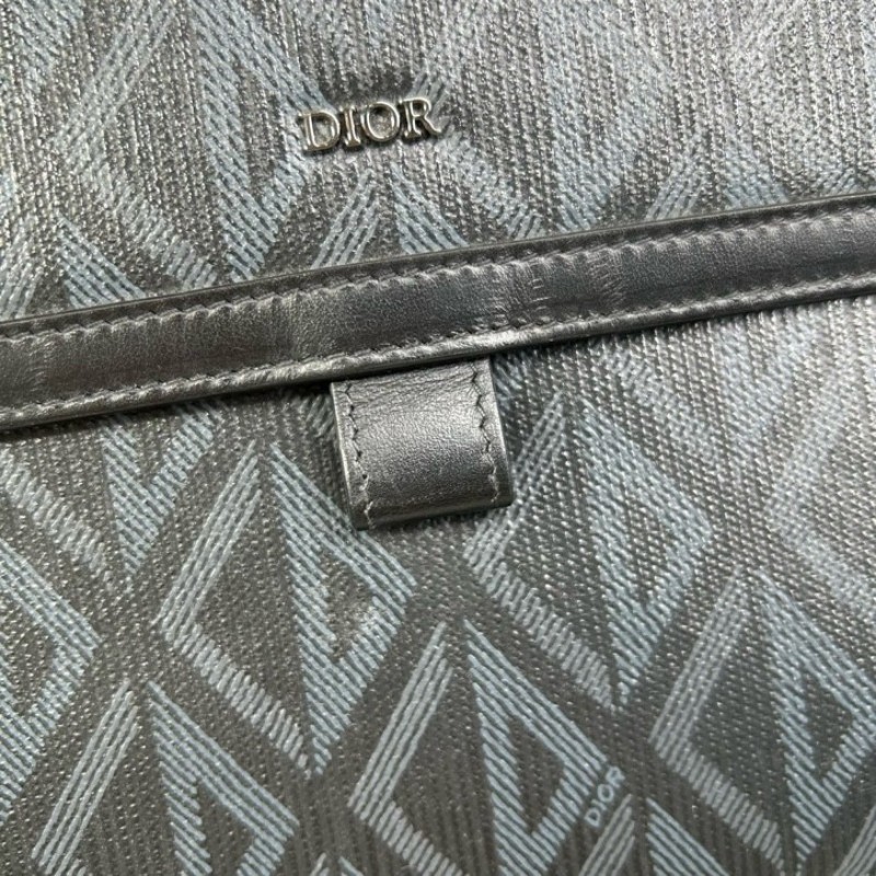 Dior迪奧 Diamond A5鑽石紋手拿包 翻蓋開合 手拎可拆卸 容量實用 日常商務休閒都合適-16