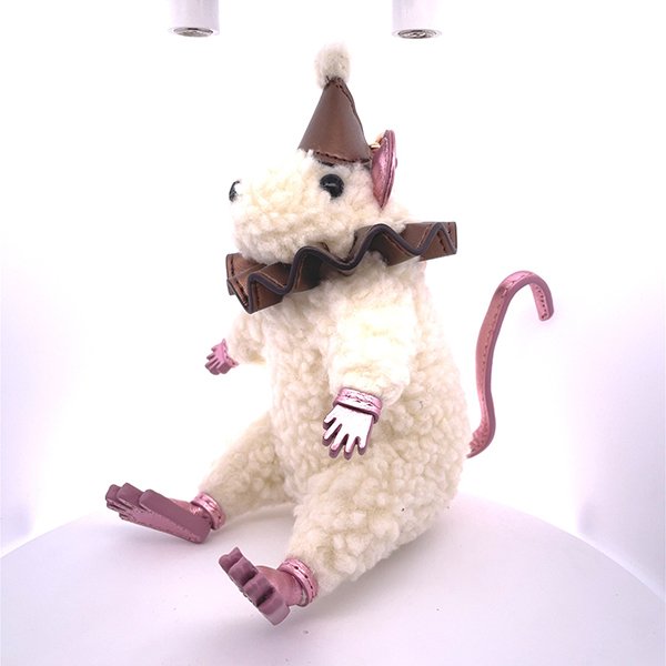 【CO638】COACH 白色鼠年派對鑰匙圈 F78320-2