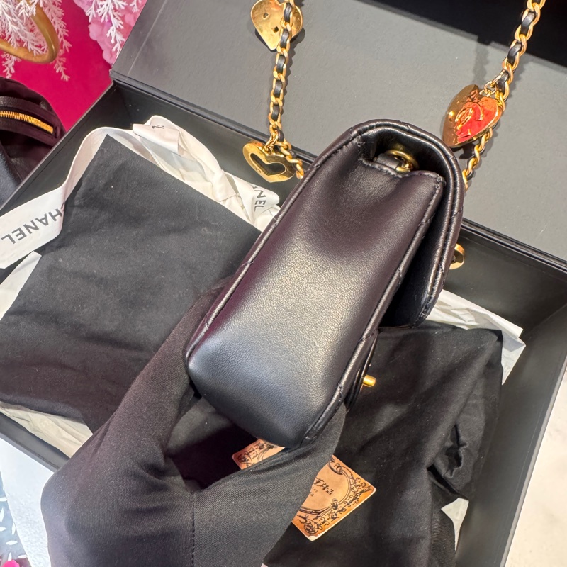 Chanel 黑金方胖子18愛心鏈/王吉娜古董精品-2