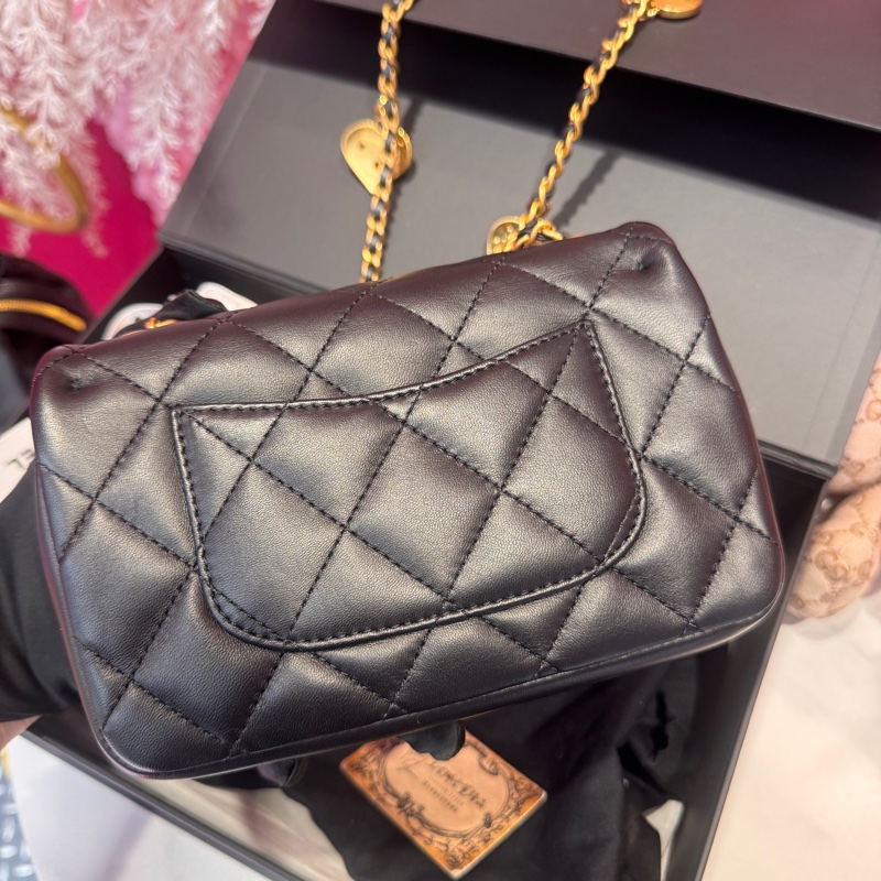 Chanel 黑金方胖子18愛心鏈/王吉娜古董精品-3