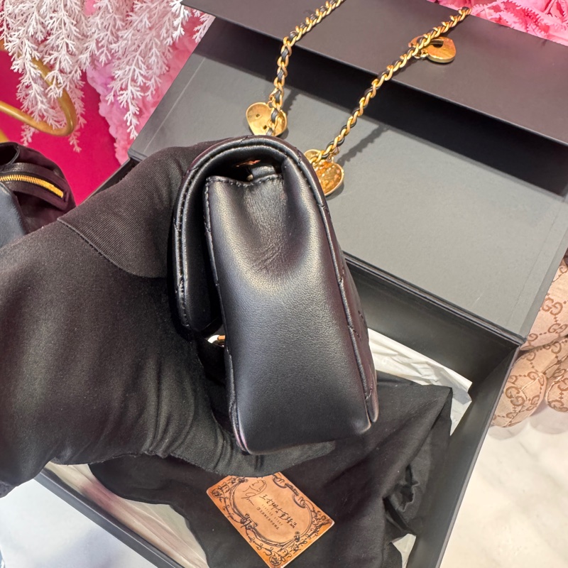 Chanel 黑金方胖子18愛心鏈/王吉娜古董精品-4
