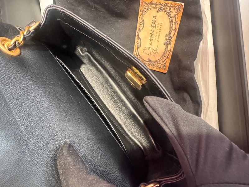 Chanel 黑金方胖子18愛心鏈/王吉娜古董精品-8