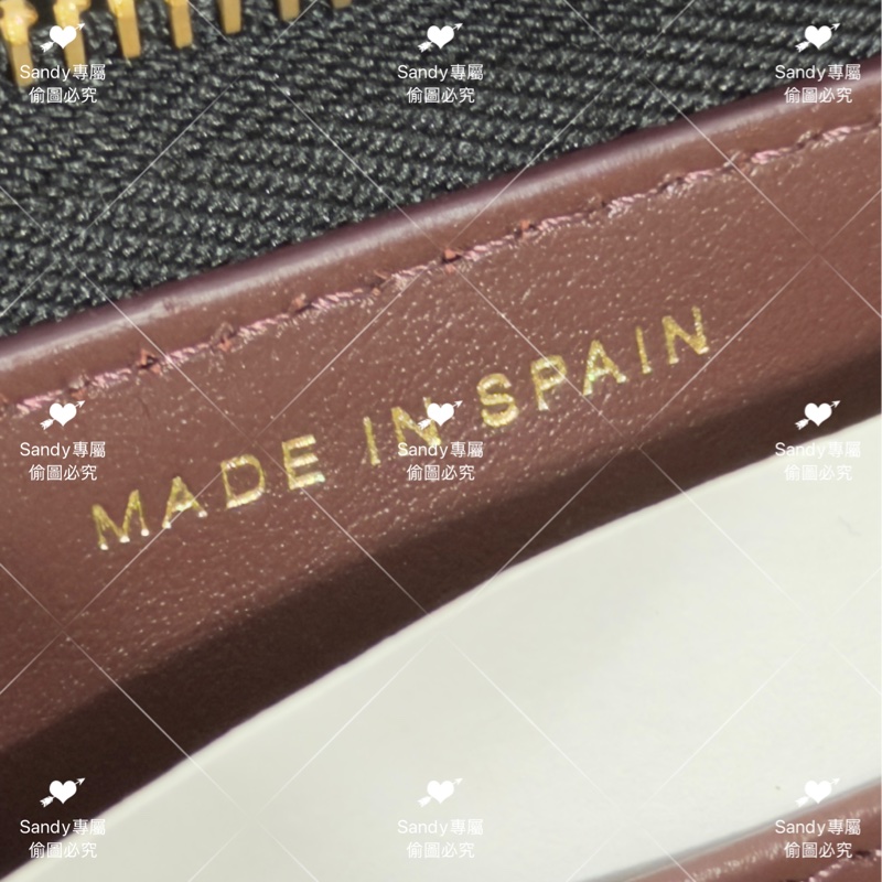 全新存放 香奈兒 CF 黑金荔枝 長夾 全新全配-25