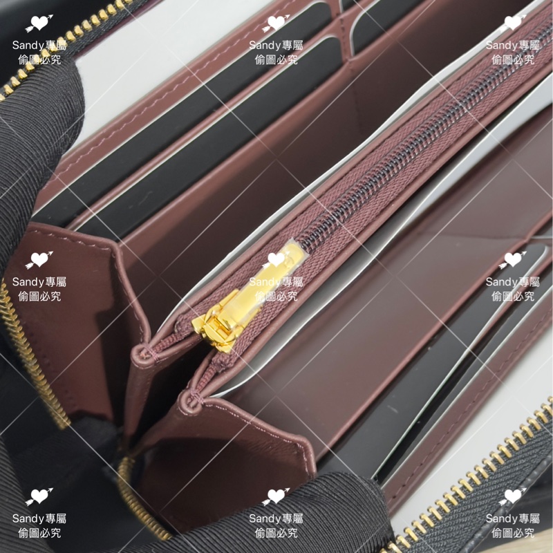 全新存放 香奈兒 CF 黑金荔枝 長夾 全新全配-59