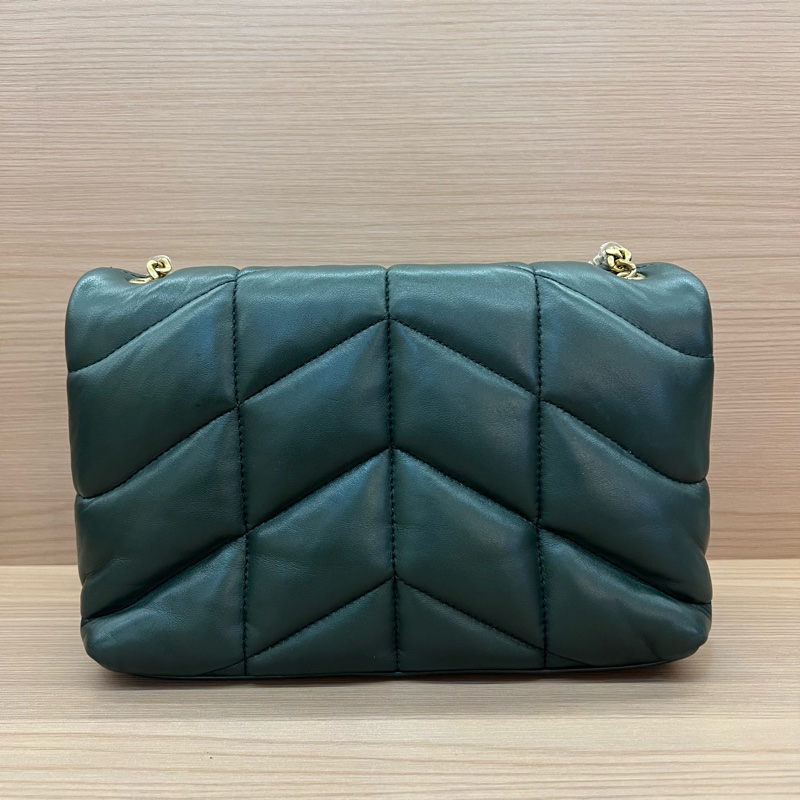 NO:325 YSL圣罗兰 泡芙包经典綠色金云朵包-1