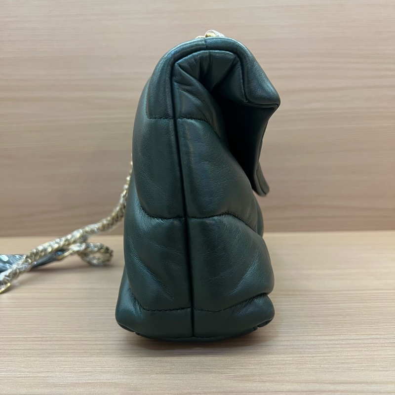 NO:325 YSL圣罗兰 泡芙包经典綠色金云朵包-2