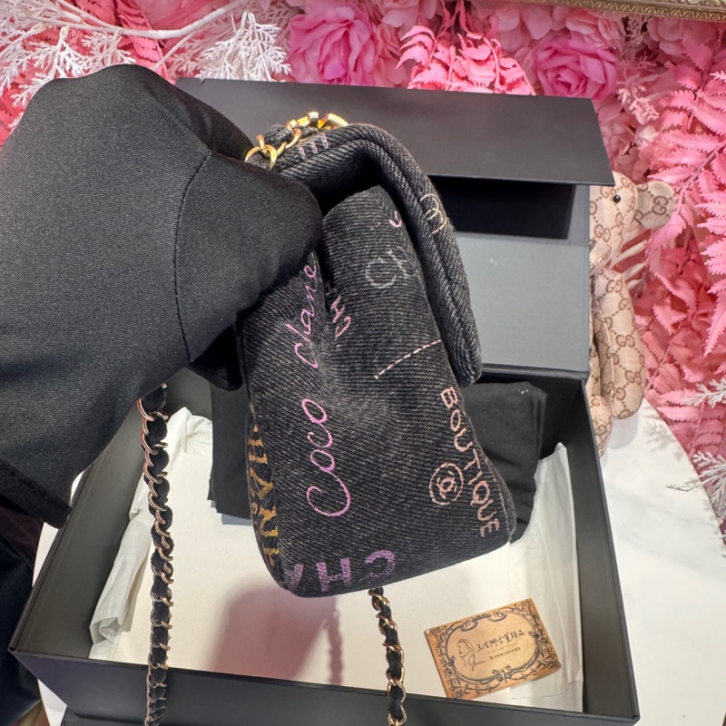 Chanel 塗鴉牛仔CF包/王吉娜古董精品-2