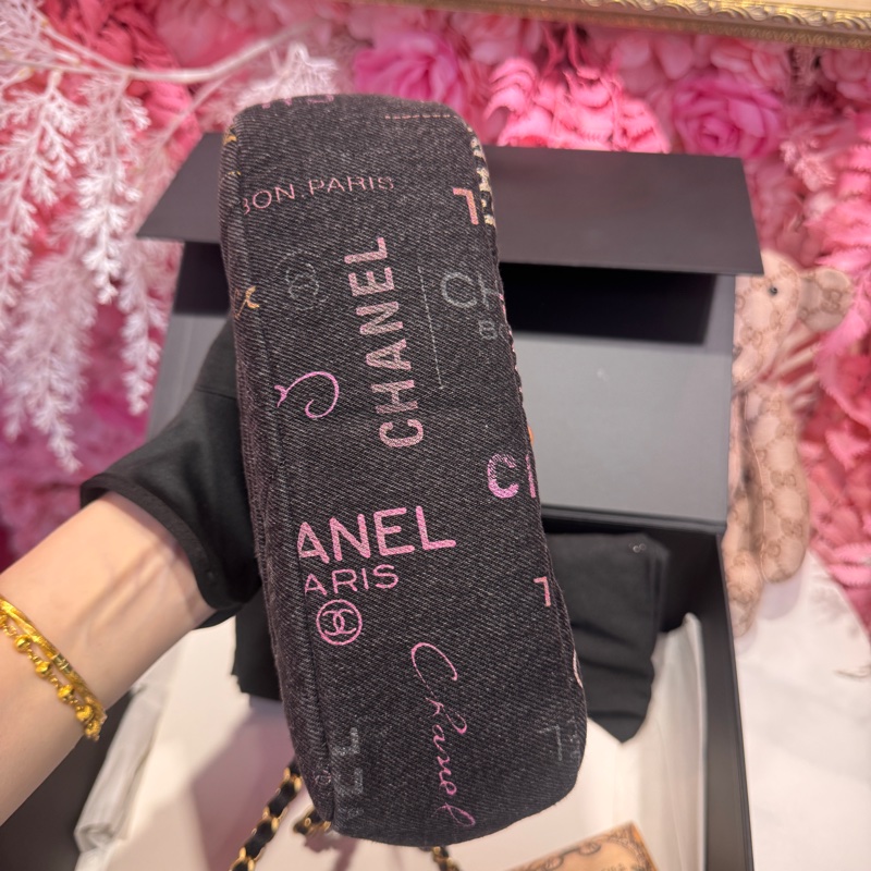 Chanel 塗鴉牛仔CF包/王吉娜古董精品-3