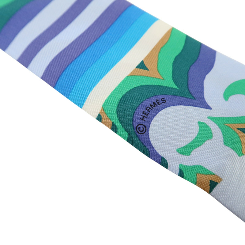 HERMES 絲質Twilly絲巾-4
