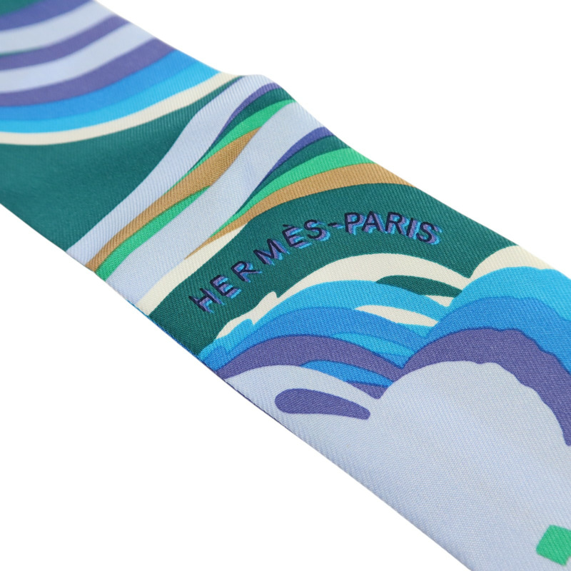 HERMES 絲質Twilly絲巾-5