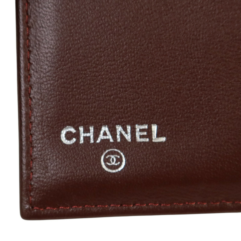 CHANEL 羊皮皮革Long Wallet銀扣長錢包-7