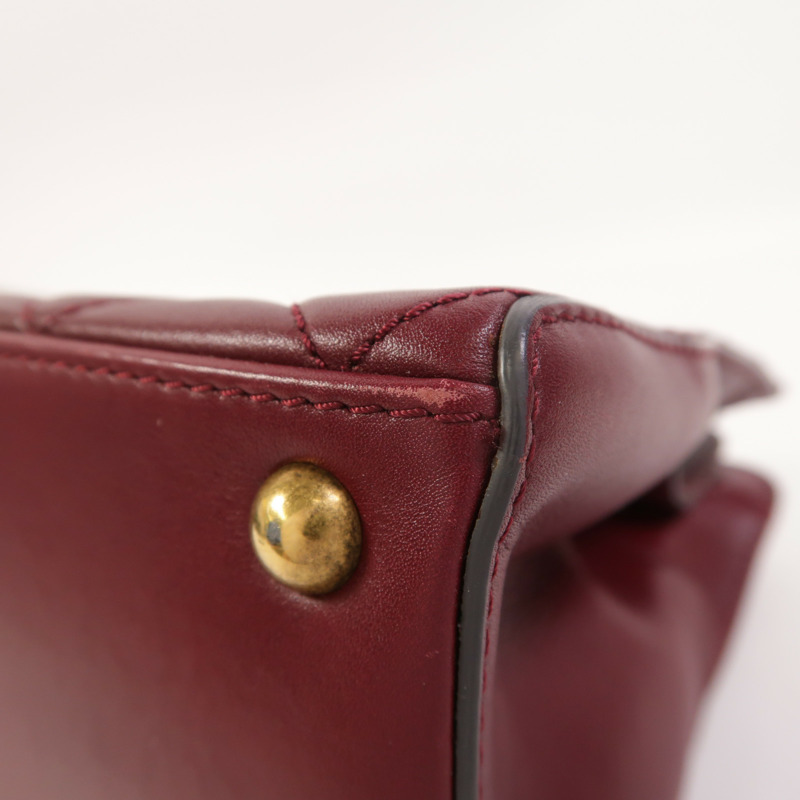 CHANEL 牛皮皮革Chain Shoulder金扣鏈帶肩背袋-13