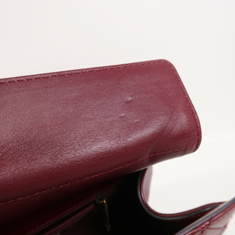 CHANEL 牛皮皮革Chain Shoulder金扣鏈帶肩背袋-16