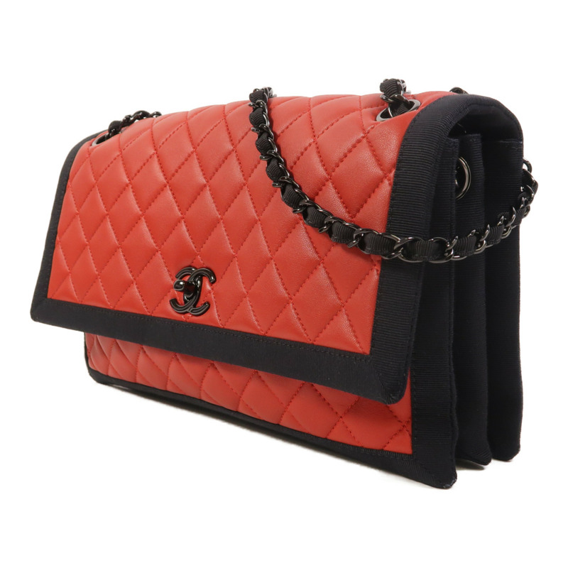 CHANEL 羊皮皮革Chain Shoulder鏈帶肩背袋-2