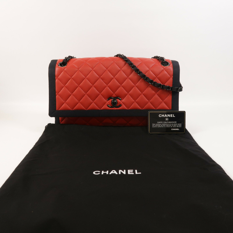 CHANEL 羊皮皮革Chain Shoulder鏈帶肩背袋-11