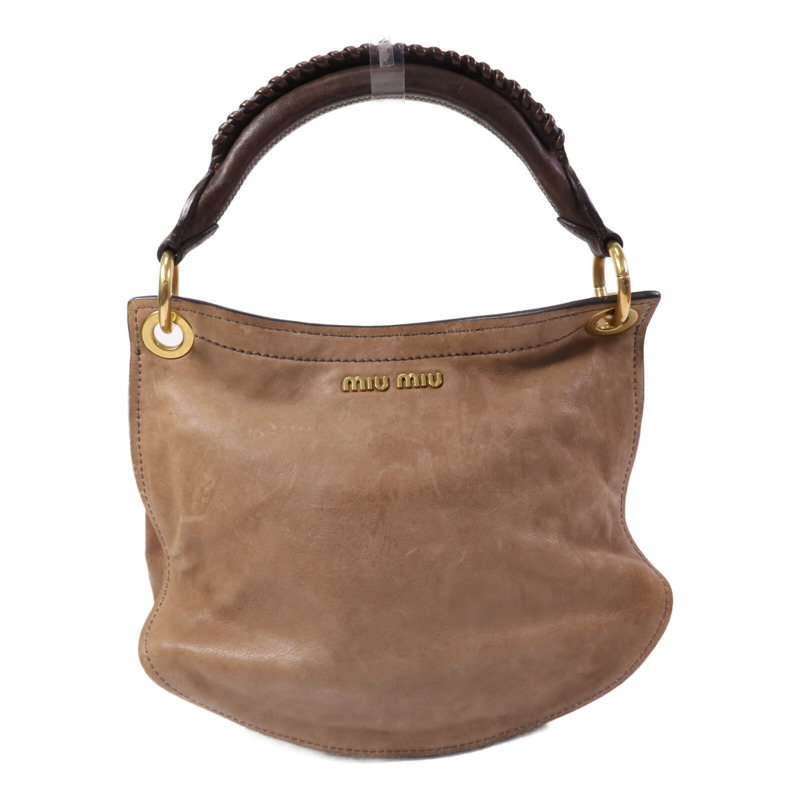 Miu Miu 牛皮皮革Shoulder Bag金扣肩背袋-1