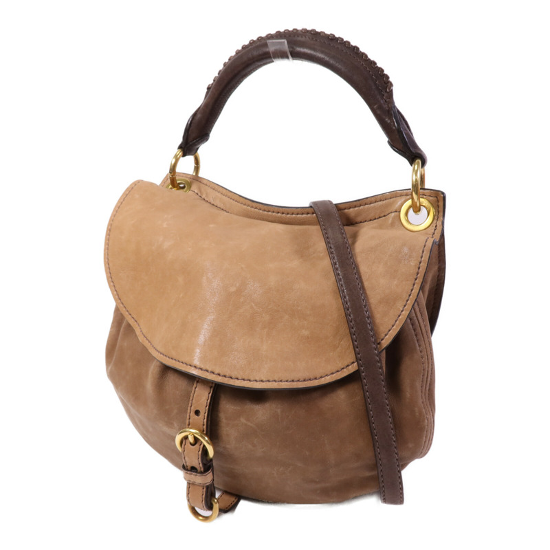 Miu Miu 牛皮皮革Shoulder Bag金扣肩背袋-2