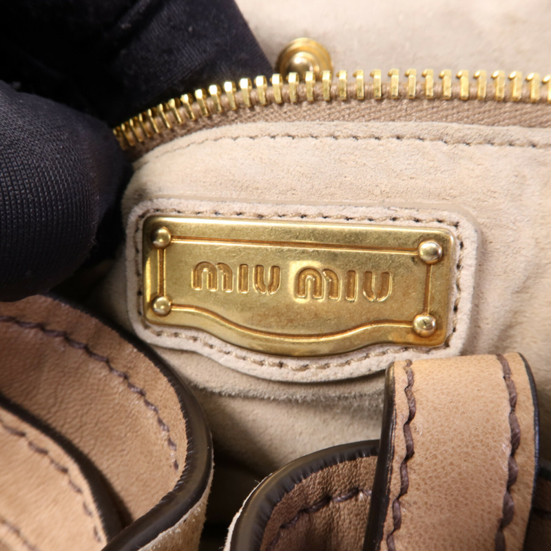 Miu Miu 牛皮皮革Shoulder Bag金扣肩背袋-5