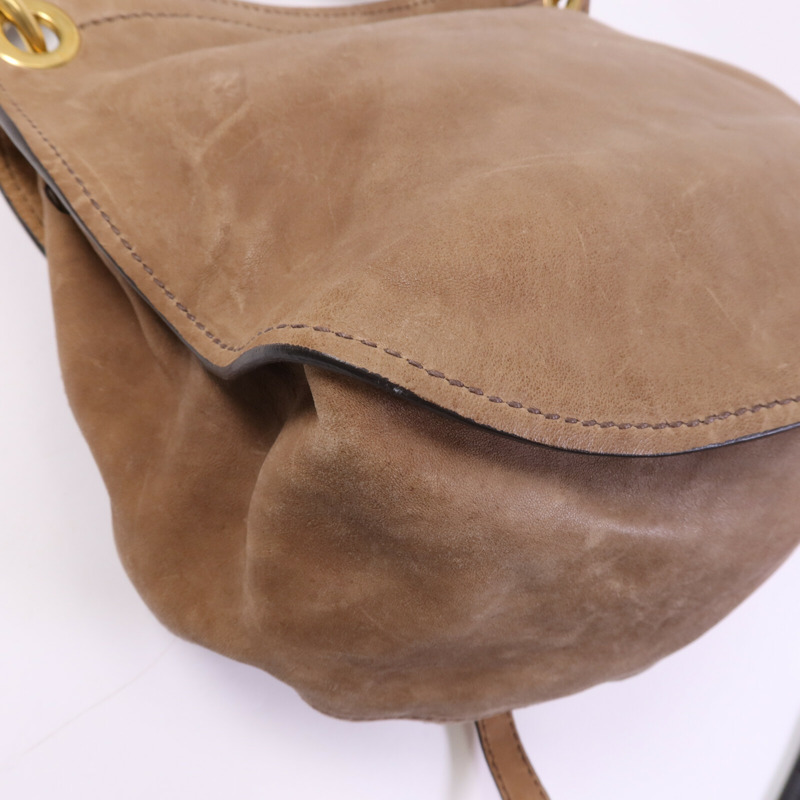 Miu Miu 牛皮皮革Shoulder Bag金扣肩背袋-12