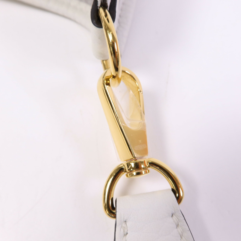 HERMES Clemence皮革Evelyne TPM金扣肩背袋New White-6