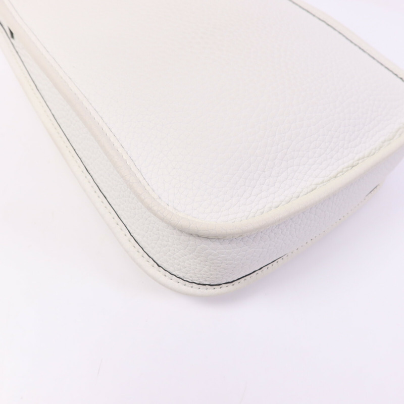 HERMES Clemence皮革Evelyne TPM金扣肩背袋New White-13