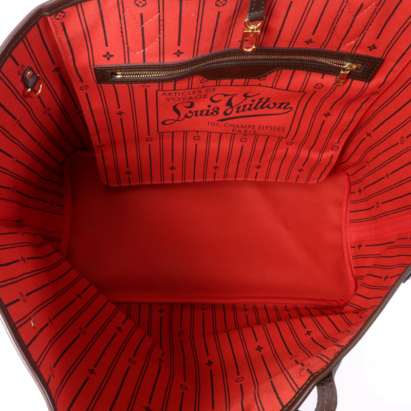 LOUIS VUITTON Damier Neverfull GM金扣肩背袋-4