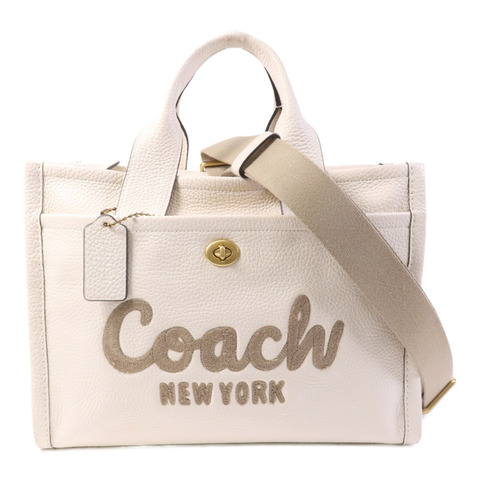 COACH 牛皮皮革2 Way Shoulder Bag金扣手挽肩背兩用袋
