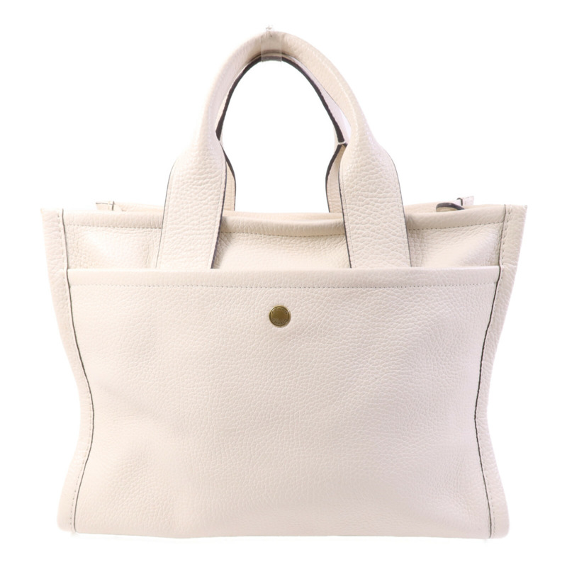 COACH 牛皮皮革2 Way Shoulder Bag金扣手挽肩背兩用袋-1