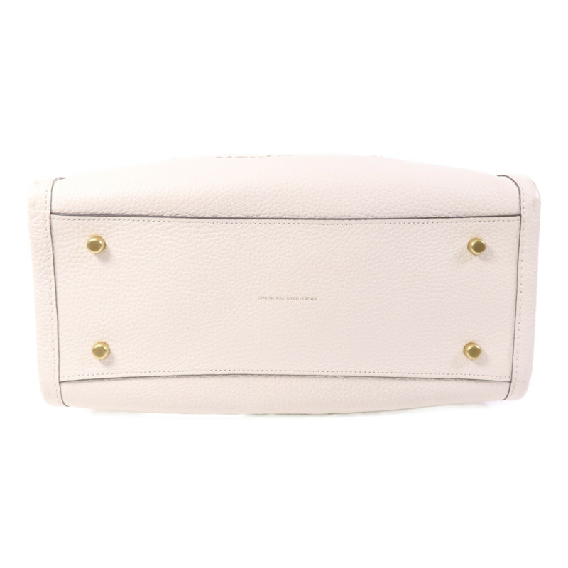 COACH 牛皮皮革2 Way Shoulder Bag金扣手挽肩背兩用袋-3