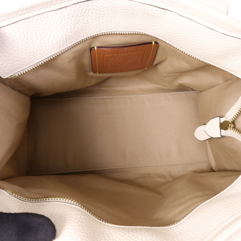 COACH 牛皮皮革2 Way Shoulder Bag金扣手挽肩背兩用袋-4