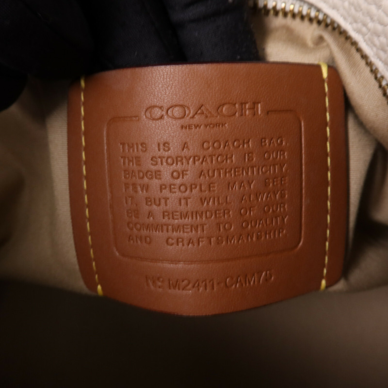 COACH 牛皮皮革2 Way Shoulder Bag金扣手挽肩背兩用袋-5