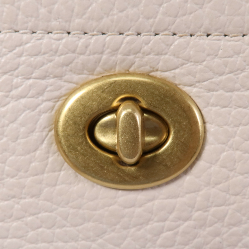 COACH 牛皮皮革2 Way Shoulder Bag金扣手挽肩背兩用袋-6