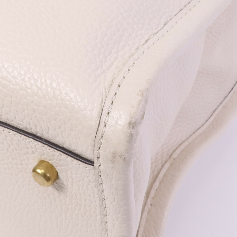 COACH 牛皮皮革2 Way Shoulder Bag金扣手挽肩背兩用袋-8