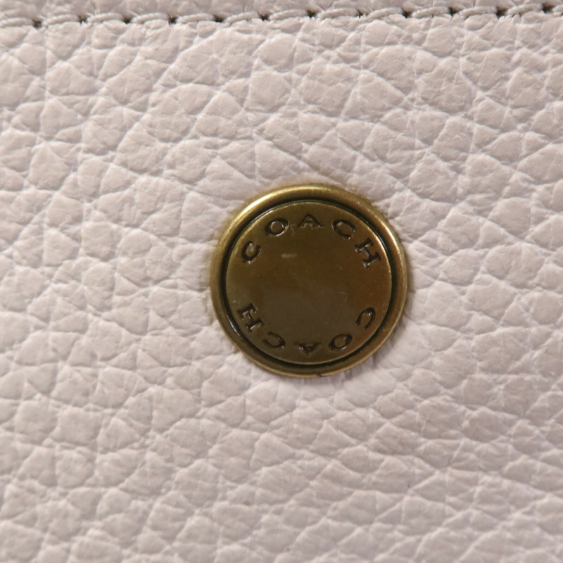 COACH 牛皮皮革2 Way Shoulder Bag金扣手挽肩背兩用袋-12