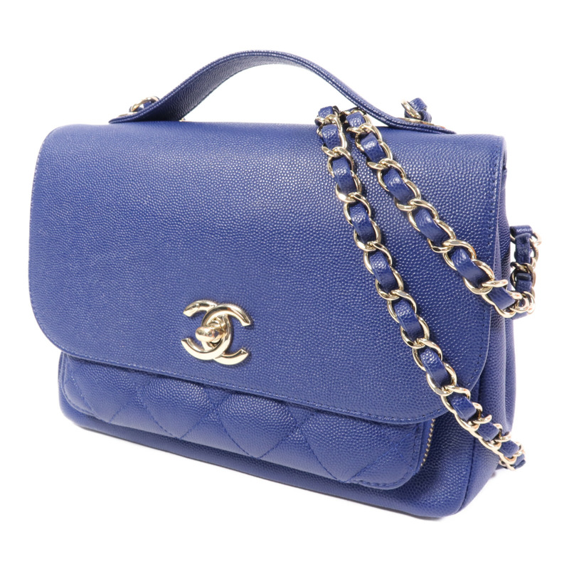 CHANEL 牛皮皮革Business Affinity金扣鏈帶肩背袋-2