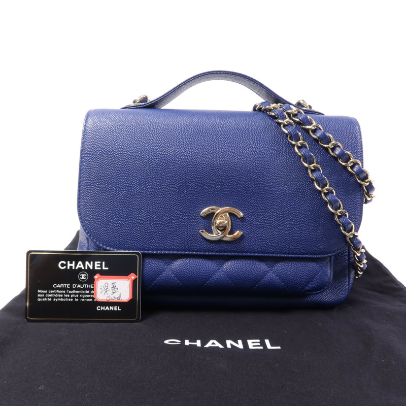 CHANEL 牛皮皮革Business Affinity金扣鏈帶肩背袋-9