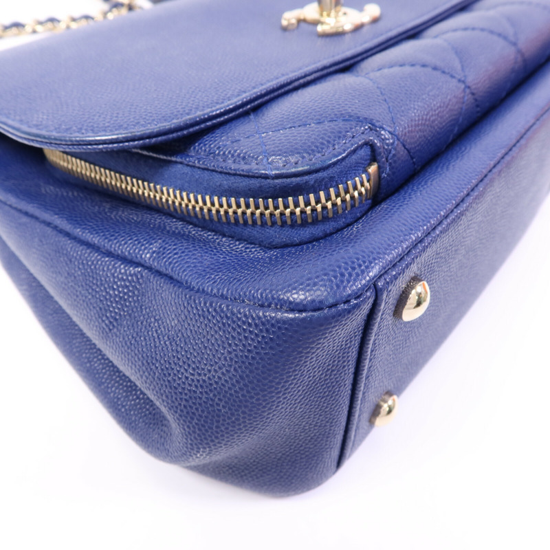 CHANEL 牛皮皮革Business Affinity金扣鏈帶肩背袋-11