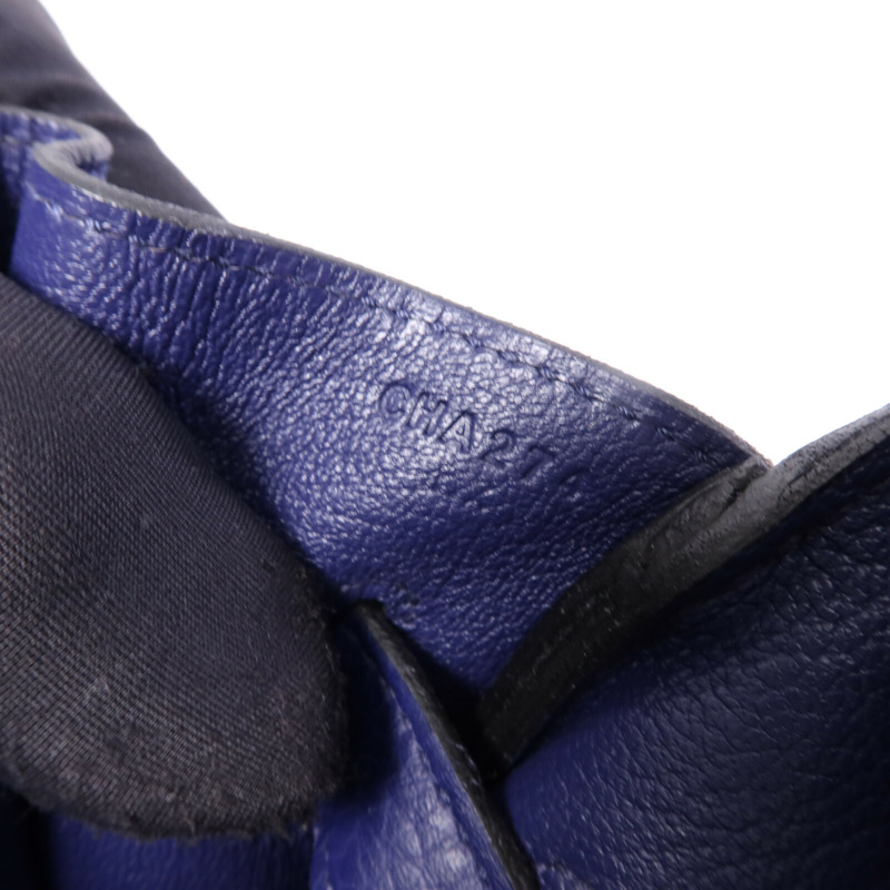 HERMES Togo皮革Birkin 35金扣手挽袋Bleu Encre-7