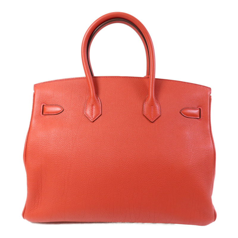 HERMES Togo皮革Birkin 35銀扣手挽袋Rouge De Coeur-1