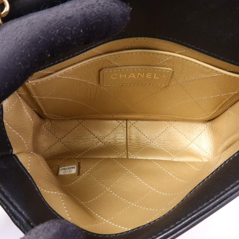 CHANEL 羊皮皮革Chain Shoulder Bag金扣鏈帶肩背袋-4