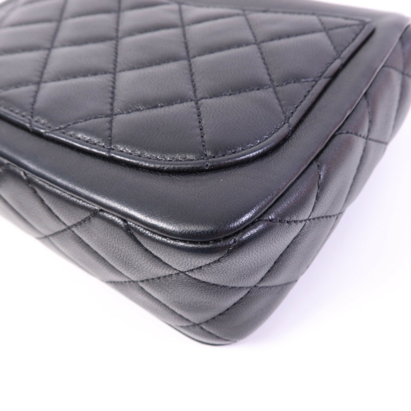 CHANEL 羊皮皮革Chain Shoulder Bag金扣鏈帶肩背袋-11